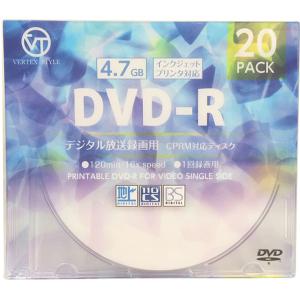 ヴァーテックス 録画用DVD-R 16倍速 20枚ケース DR-120DVX.20CAN 13-3252｜e-price