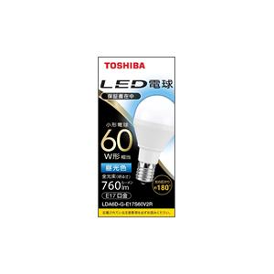 TOSHIBA（東芝） LED電球 ミニクリプトン形 E17 60W形 昼光色 LDA6D-G