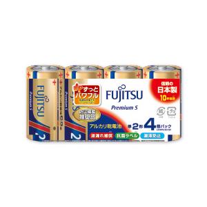 富士通 アルカリ乾電池 単2形 1.5V LR14 Premium S/4個パック｜LR14PS(4...