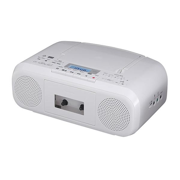 東芝 CDラジオカセットレコーダー TY-CDS8 ホワイト｜ 17-4234