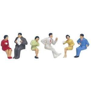 鉄道模型 HOゲージ 1/80 人形 座っている人 5
