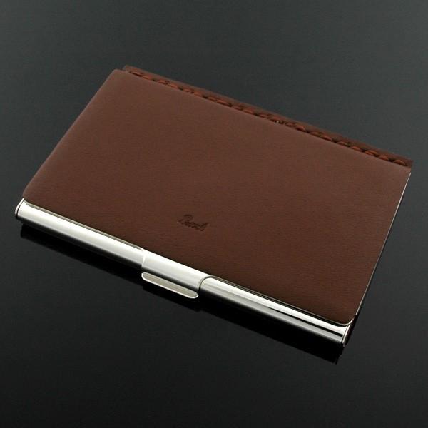 1-46451-70 坪田パール 名刺 カードケース 手縫いブラウン