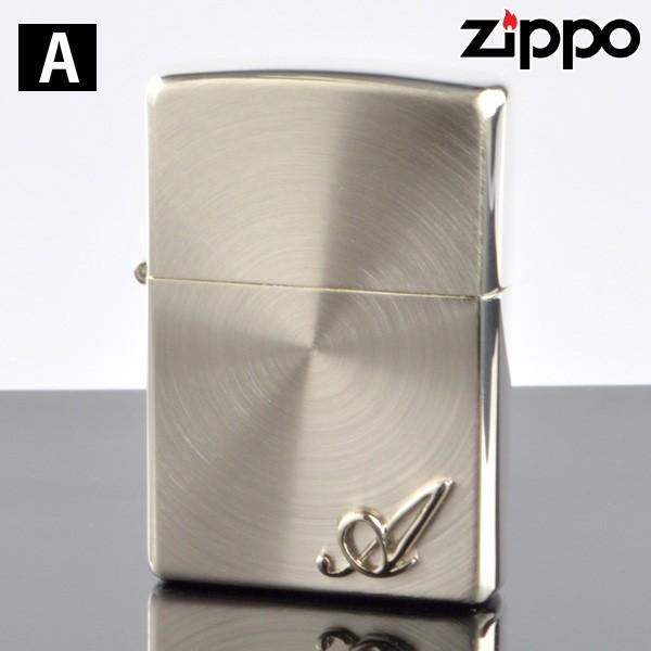 ZIPPO＃200 スピン加工 イニシャル柄 ssp-a メタル貼り A (10020026) ジッ...
