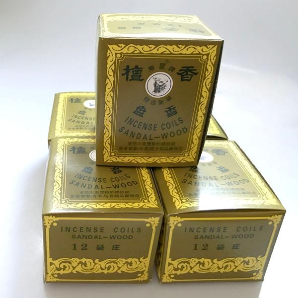 寿星牌-白檀渦巻き香（Sandalwood） 壇香5箱セット danko-5p【ラッピングNG】