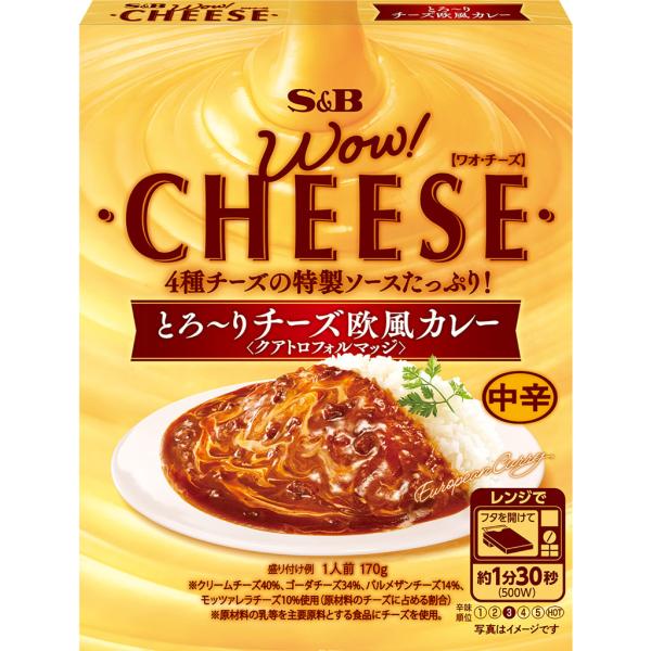 ＷＯＷ！ＣＨＥＥＳＥ とろ〜りチーズ欧風カレー 中辛 170g レトルトカレー レトルト レンジ対応...
