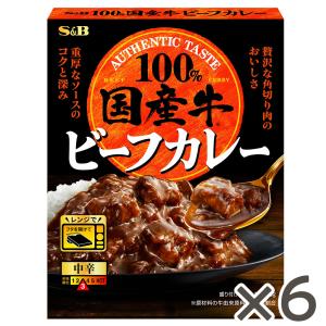 エスビー食品公式 国産牛ビーフカレー中辛 170g×6個  レトルトカレー レンジ対応  国産牛 ビーフ カレー エスビー S＆B s&amp;b sb SB