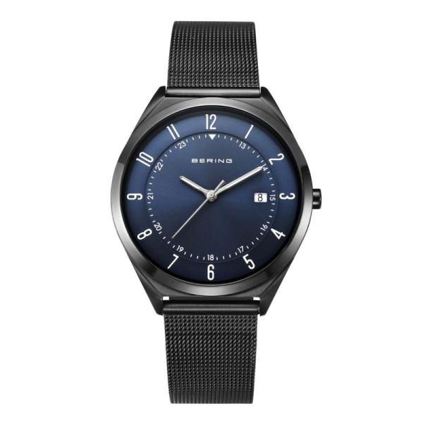 BERING ベーリング 18738-227 ウルトラスリムコレクション メッシュベルト ブルー×ブ...