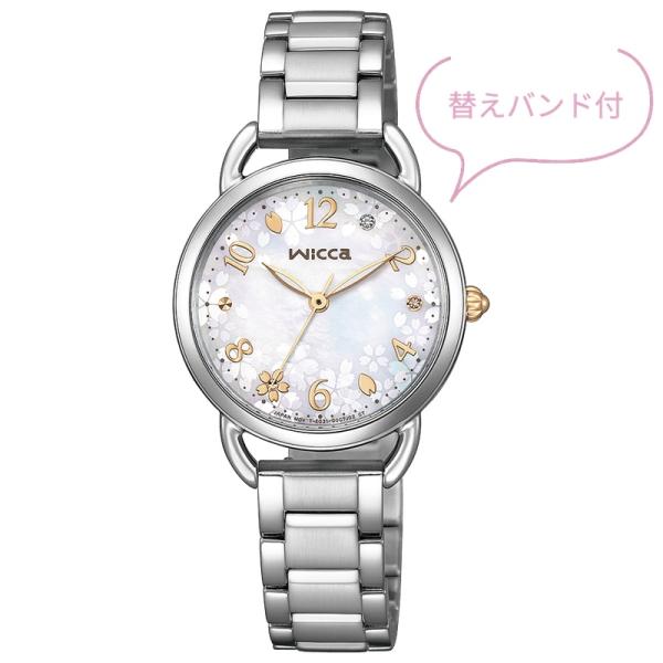 CITIZEN シチズン KP6-014-21 wicca ウィッカ 桜モチーフ 替えバンド付き ソ...
