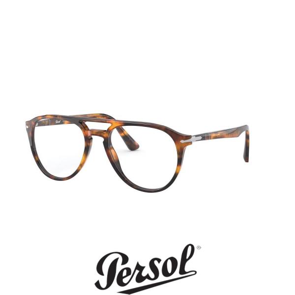 Persol ペルソール 3160V Col.0108 Caffe 茶系 ツーブリッジ ティアドロッ...