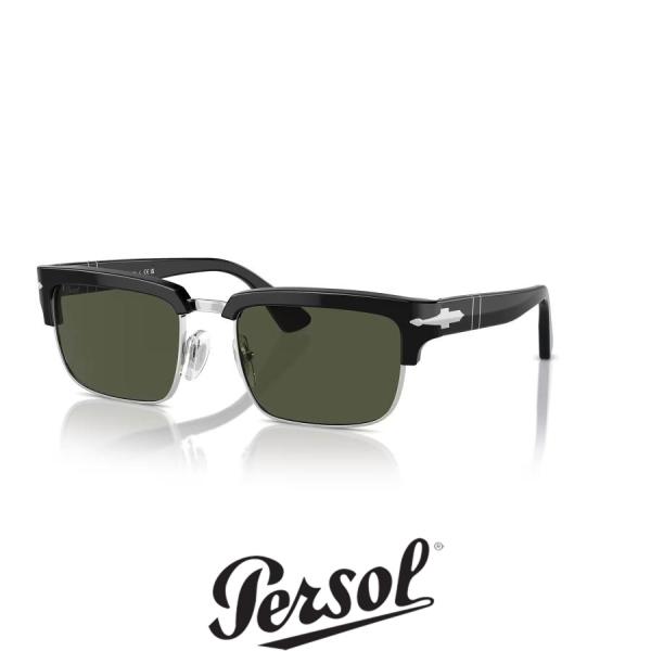 Persol ペルソール 3354S Col.95/31 Black/Silver (レンズ：Gre...