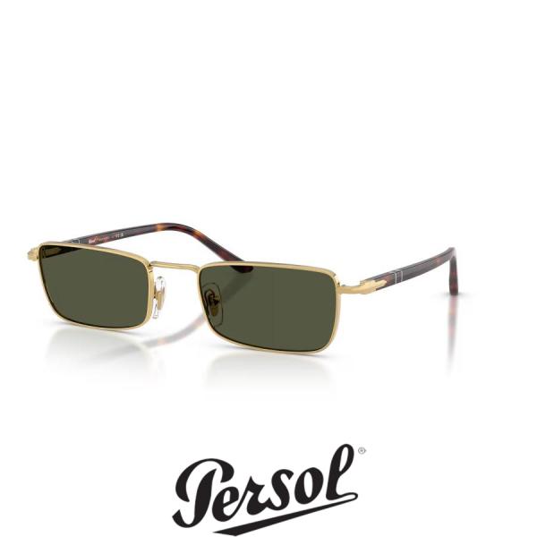 Persol ペルソール 1025S Col.515/31 Gold/Green スクエアタイプメタ...