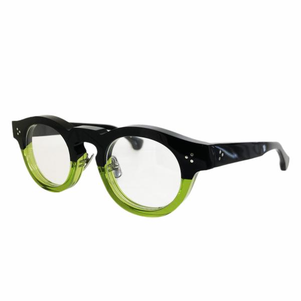 杉本圭 スギモトケイ KS-181 Col.3 クロ/グリーン メガネ セルフレーム ボストンタイプ...