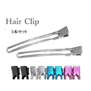 アルミ ラインカールクリップ Ｌ12ｃｍ 2個セット 美容クリップ