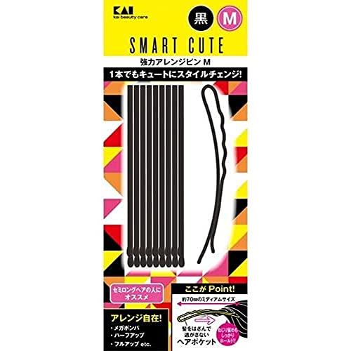 貝印 スマートキュートSmartCute 強力アレンジピンM 黒  HC3324