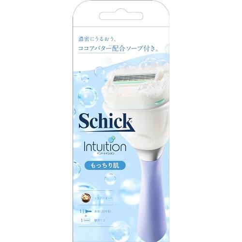 Schickシック イントゥイション もっちり肌 スリムホルダー刃付き+替刃1コカミソリ 女性