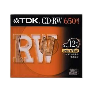TDK CD-RWデータ用650MB High Speed記録対応 10mm厚ケース入り CD-RW...