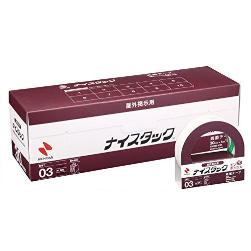 ニチバン 両面テープ ナイスタック 屋外掲示 10巻入 30mm×5m NWBB-N30