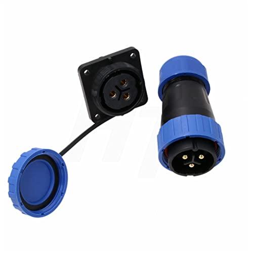 HangTon TY28 3ピン 45A コネクター 防水 防塵 オス メス ケーブルプラグ ソケッ...