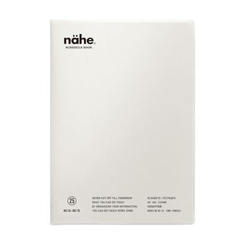 手帳 2025 ハイタイド 2024年12月始まり ネーエ アイボリー A5 バーチカル ウィークリ...