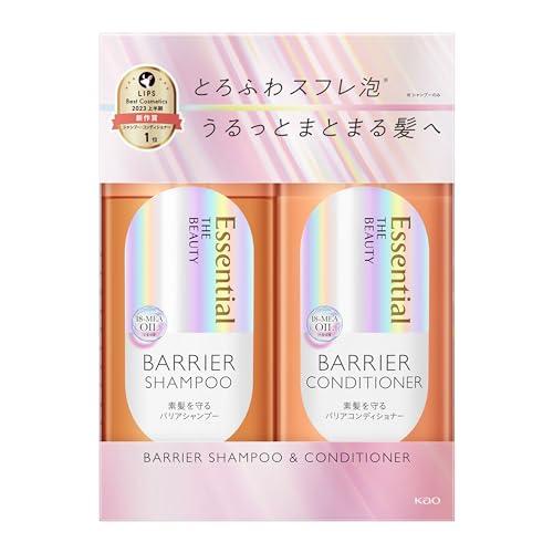 エッセンシャル ザビューティ 髪のキメ美容 素髪を守るバリアシャンプー コンディショナーポンプセット...