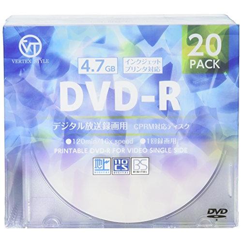 VERTEX ヴァーテックス DVD-R 地上デジタル放送録画用 120分/4.7GB 16倍速 2...