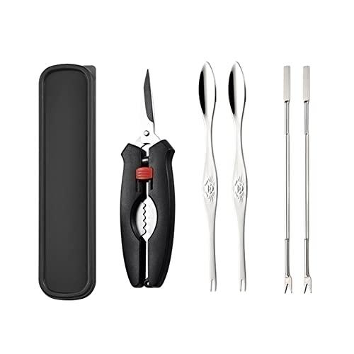 カニ専用道具 5本セット かに割り カニ フォーク カニスプーン カニ ハサミ シーフード皮機械 殻...