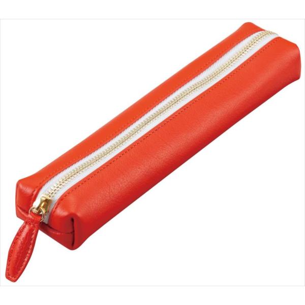 レイメイ藤井 ペンケース 筆箱 ラセ 本革 オレンジ NF2402D