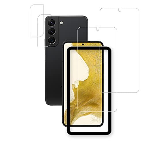 指紋認証 2+2 枚セットガイド枠付き HKKAIS 日本製硝子採用 Galaxy S22 5G S...