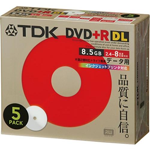TDK DVD+R 片面2層8.5GB 2.4~8倍速 インクジェットプリンタ対応ホワイト 10mm...