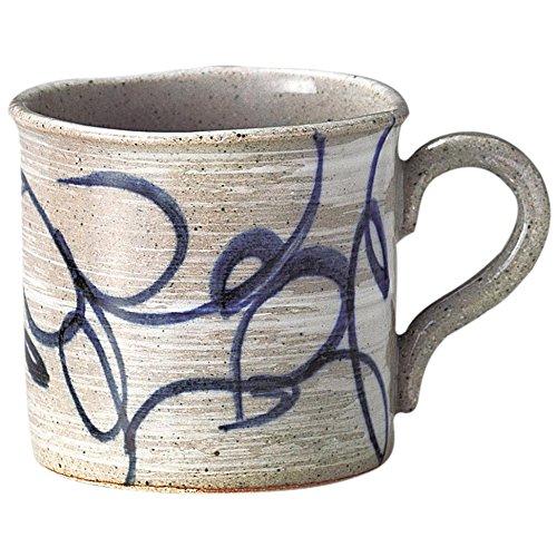 三陶 萬古焼 軽かった マグ 呉須絵 07265