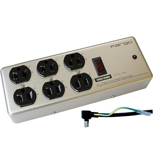 Fargo STEEL TAP 電源タップ スチール製 3ピン対応 アース線付き コード 壁掛け 固...