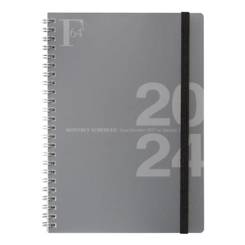 キョクトウ 手帳 2024年 マンスリー FOBCOOP A5 黒 2023年10月始まり PBF5...