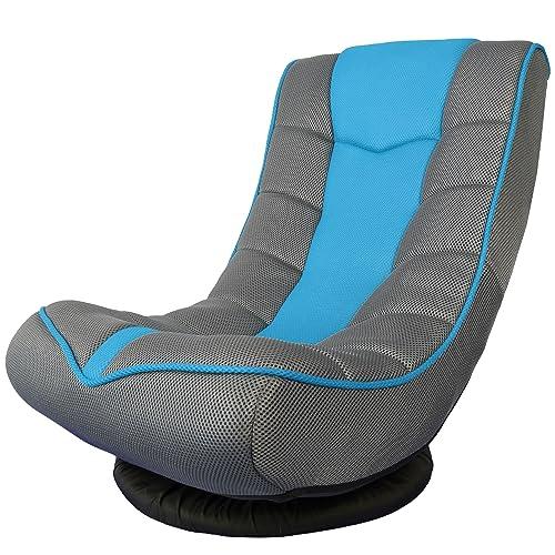 回転座椅子 360度回転 コンパクト 1人掛け メッシュ生地 3段階リクライニング 肉厚クッション ...