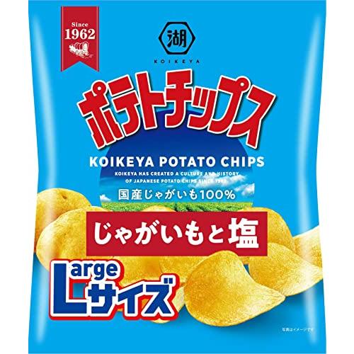 湖池屋 Largeサイズ ポテトチップス じゃがいもと塩 126g?12袋