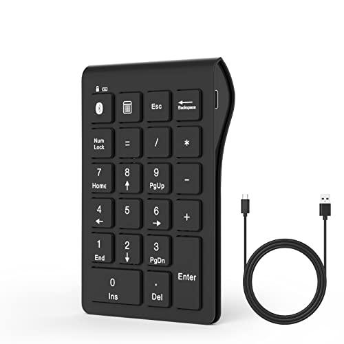 Bluetooth テンキーボード type-c ワイヤレス テンキーパッド 無線 数字キーボード ...