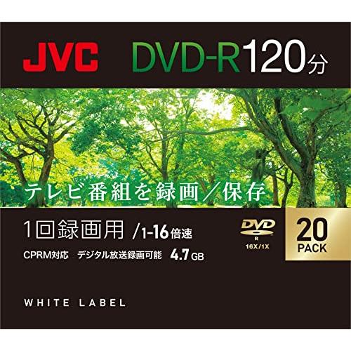ビクターVICTOR JVC 1回録画用 DVD-R 120分 片面1層 1-16倍速 20枚 ディ...