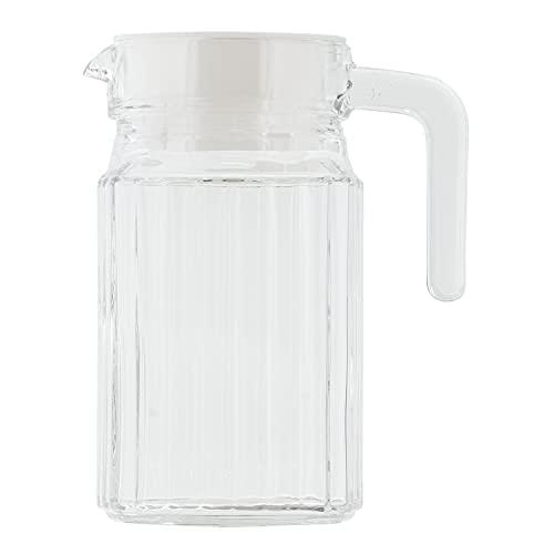 ベストコ ガラス ピッチャー 0.5L ホワイト ND-2355 クアドロピッチャー