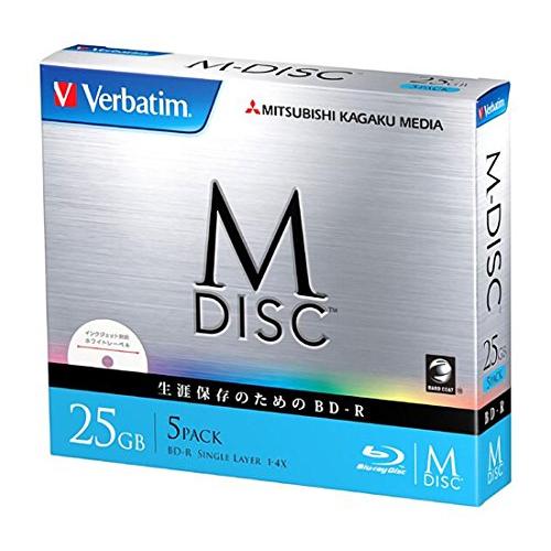 Verbatim データ用ブルーレイM-DISC1回記録 25GB 5mmケース5P