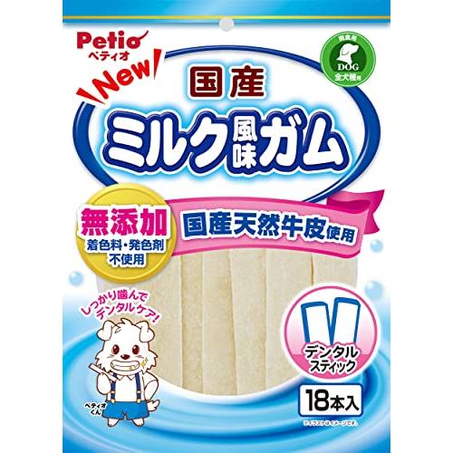 ペティオ Petio NEW 国産 ミルク風味ガム スティック 18本入