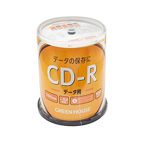グリーンハウス データ用CD-R 100枚組 スピンドル GH-CDRDC100