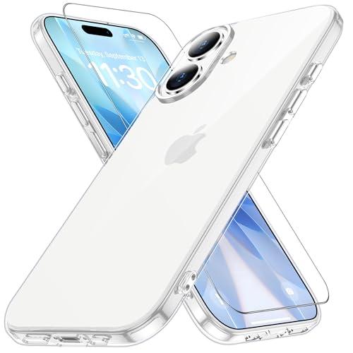 gogorelax for iPhone17 用 ケース クリア 耐衝撃 ガラスフィルム付き アイフ...