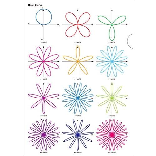 クリアファイルバラ曲線 A4 数研グッズ