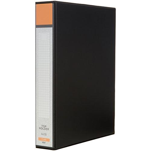 テージー トップホルダー45 A4 3穴 50P 黒 T-445