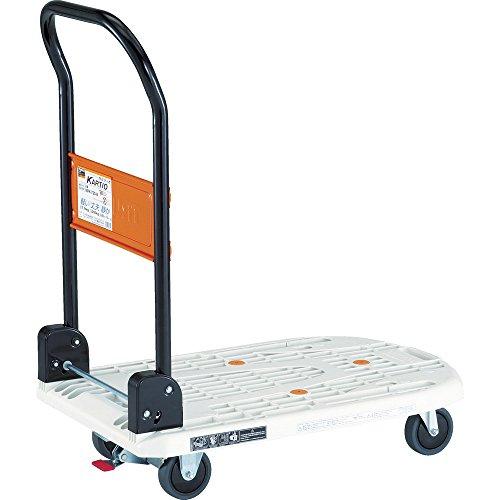 TRUSCOトラスコ 軽量樹脂台車 カルティオ ホワイト 780x490 折りたたみハンドル ストッ...