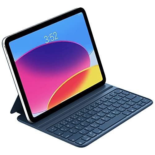 HOU iPad 第10世代 キーボード付きケース10.9 インチ 2022対応 磁気吸着充電式/大...