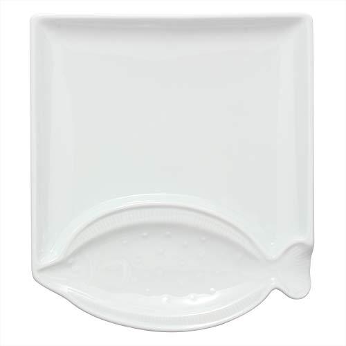 波佐見焼 魚皿トト皿 角皿 ひらめ 白磁 303345C500