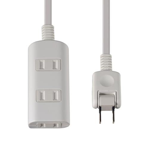 エルパELPA 扉付タップラン 電源タップ 延長コード 125V 0.5m 3個口 ホワイト WBT...