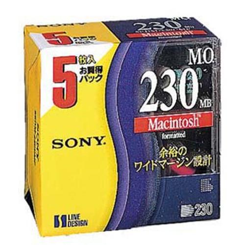 SONY 3.5型 MOディスク 230MB 5枚 5EDM-230CMF