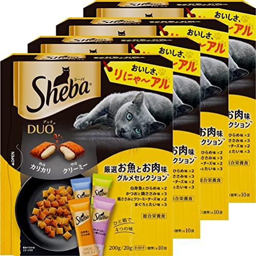 シーバ Sheba デュオ キャットフード 厳選お魚とお肉味グルメセレクション 成猫用 200g×4...