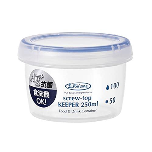 岩崎 食品保存容器 抗菌 漏れない パッキン付 丸形 スクリュートップキーパー 250ml 浅型 I...